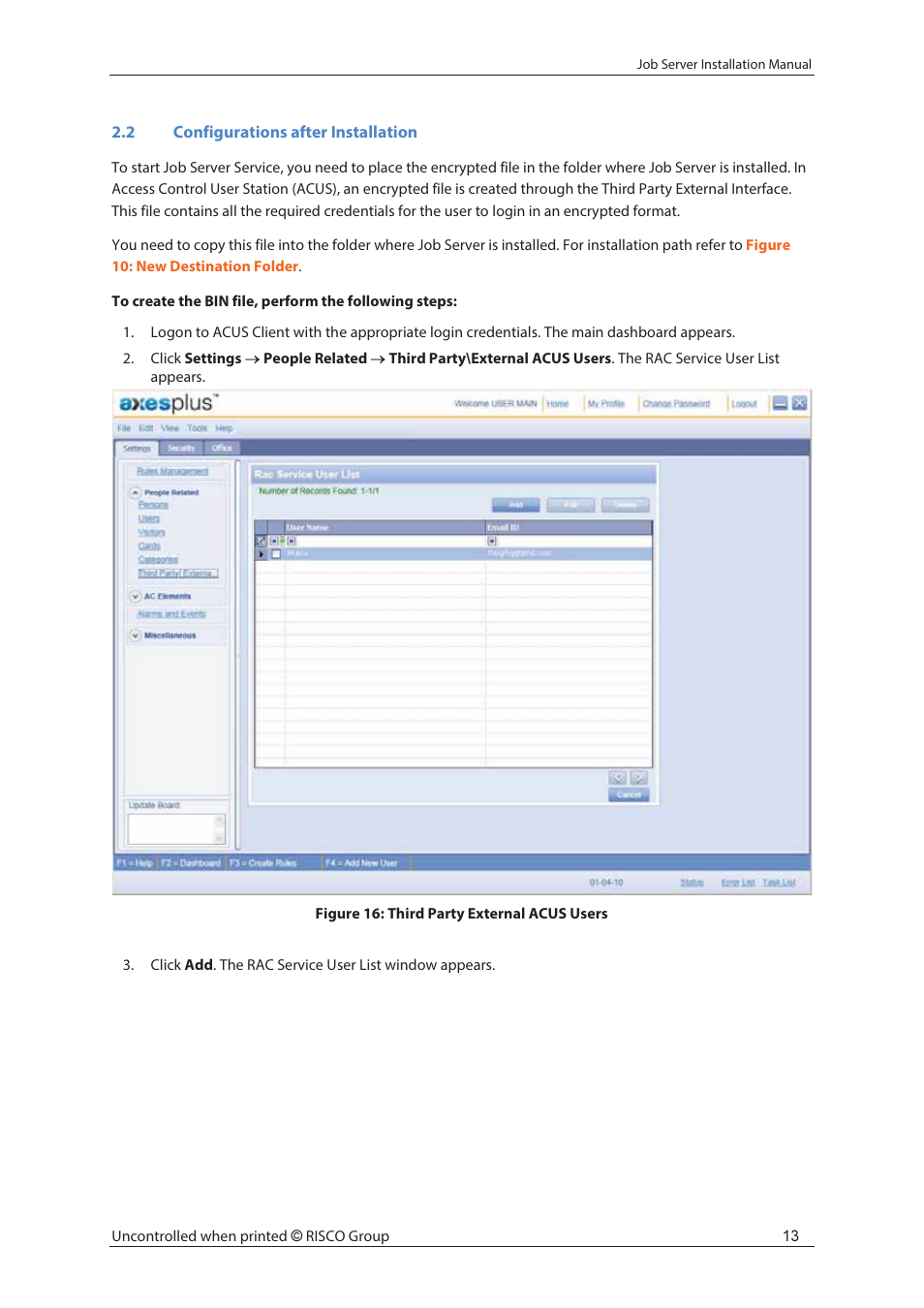 RISCO Group Job Server Installer User Manual | Page 17 / 32