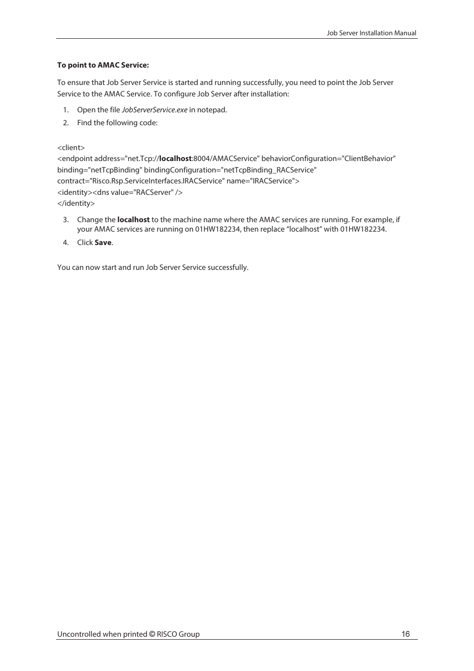 RISCO Group Job Server Installer User Manual | Page 20 / 32