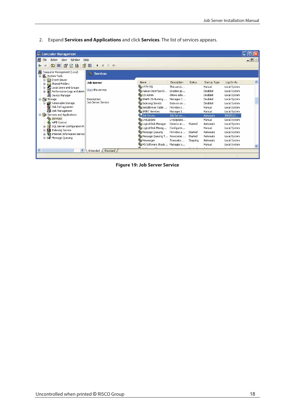 RISCO Group Job Server Installer User Manual | Page 22 / 32