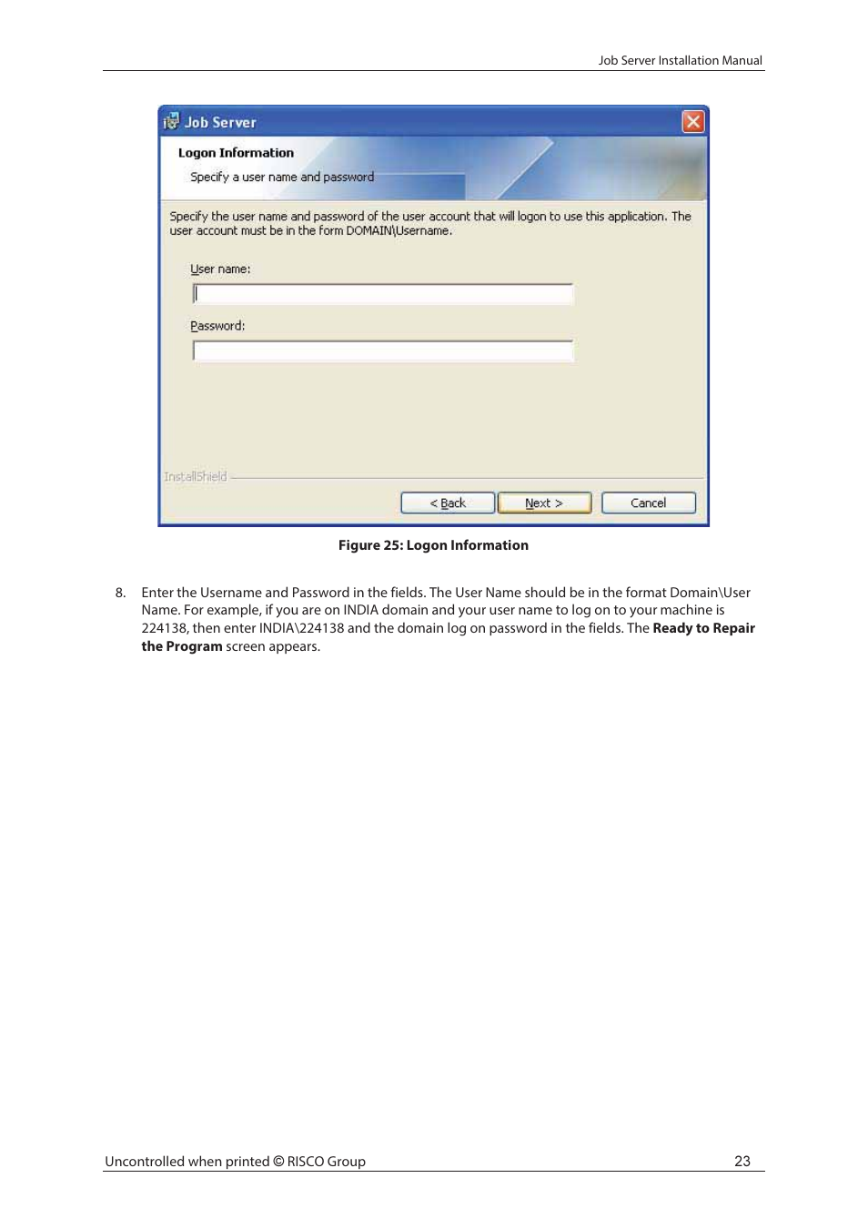 RISCO Group Job Server Installer User Manual | Page 27 / 32