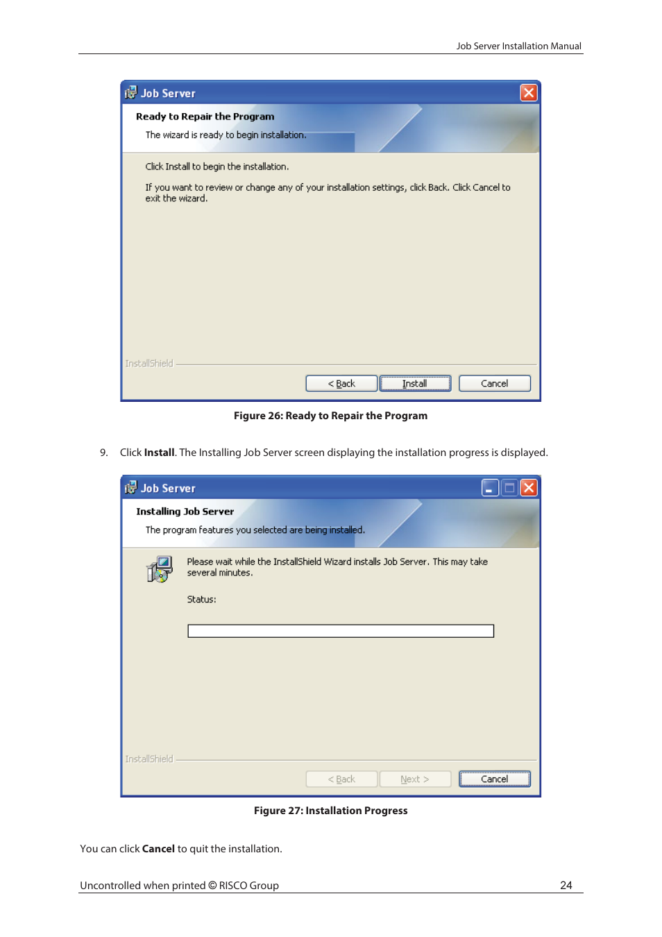 RISCO Group Job Server Installer User Manual | Page 28 / 32