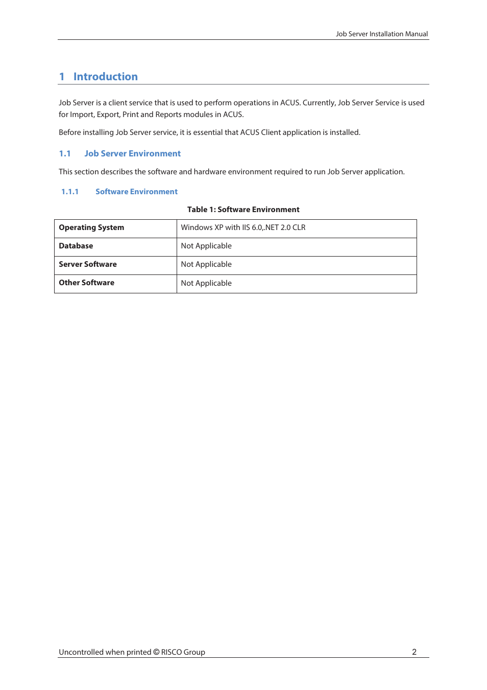 1introduction | RISCO Group Job Server Installer User Manual | Page 6 / 32