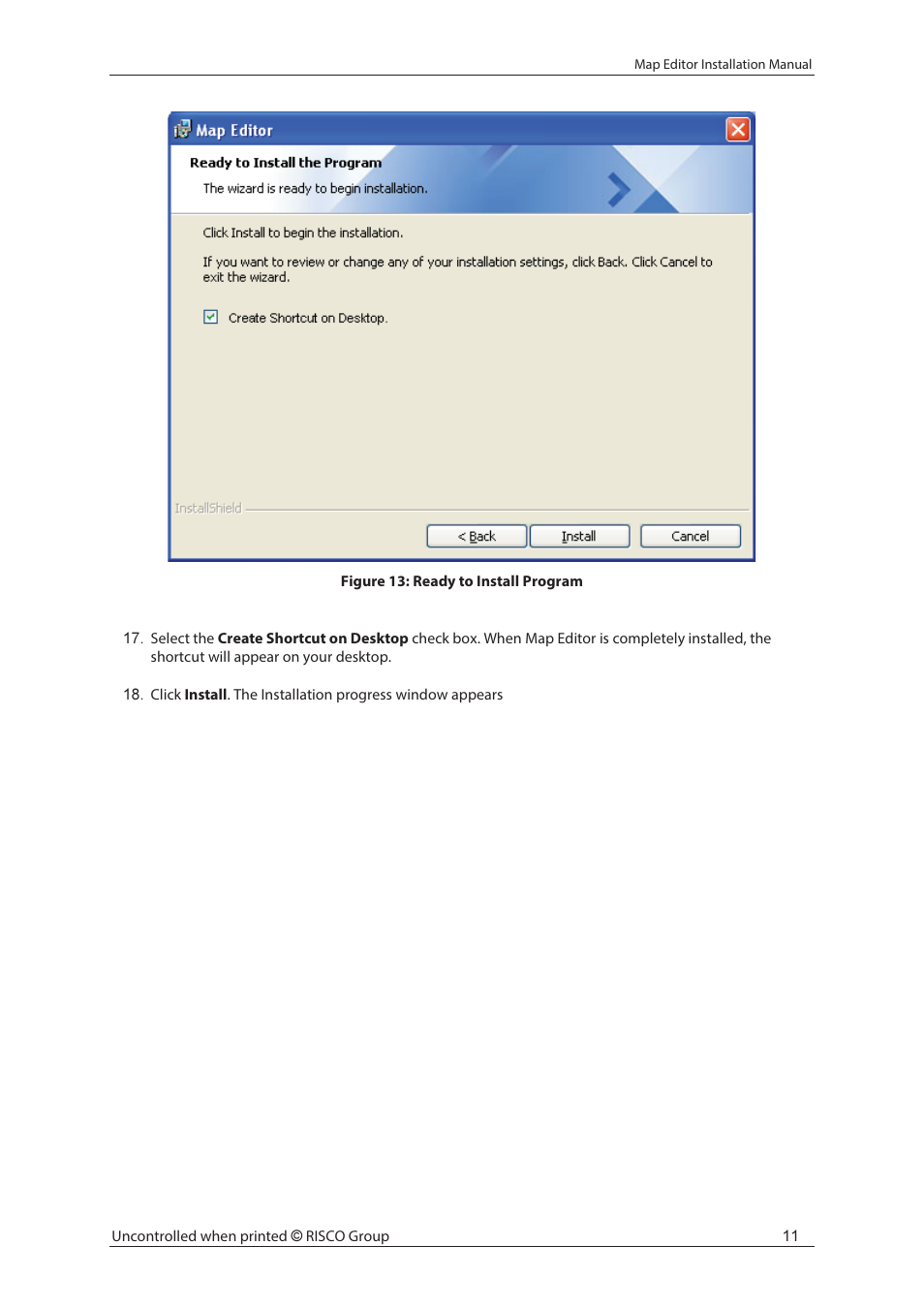 RISCO Group MAP Editor Installer User Manual | Page 17 / 32