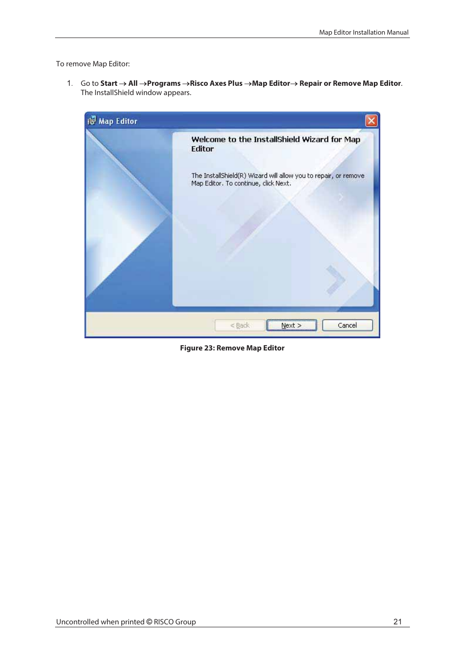 RISCO Group MAP Editor Installer User Manual | Page 27 / 32