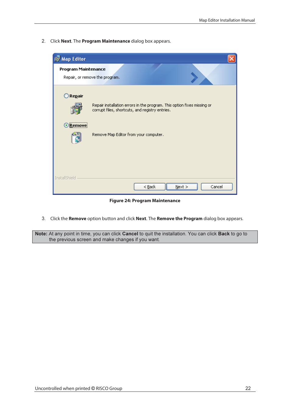 RISCO Group MAP Editor Installer User Manual | Page 28 / 32