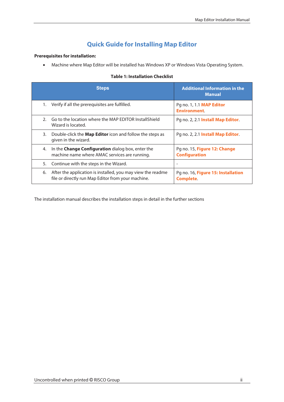 Quick guide for installing map editor | RISCO Group MAP Editor Installer User Manual | Page 3 / 32