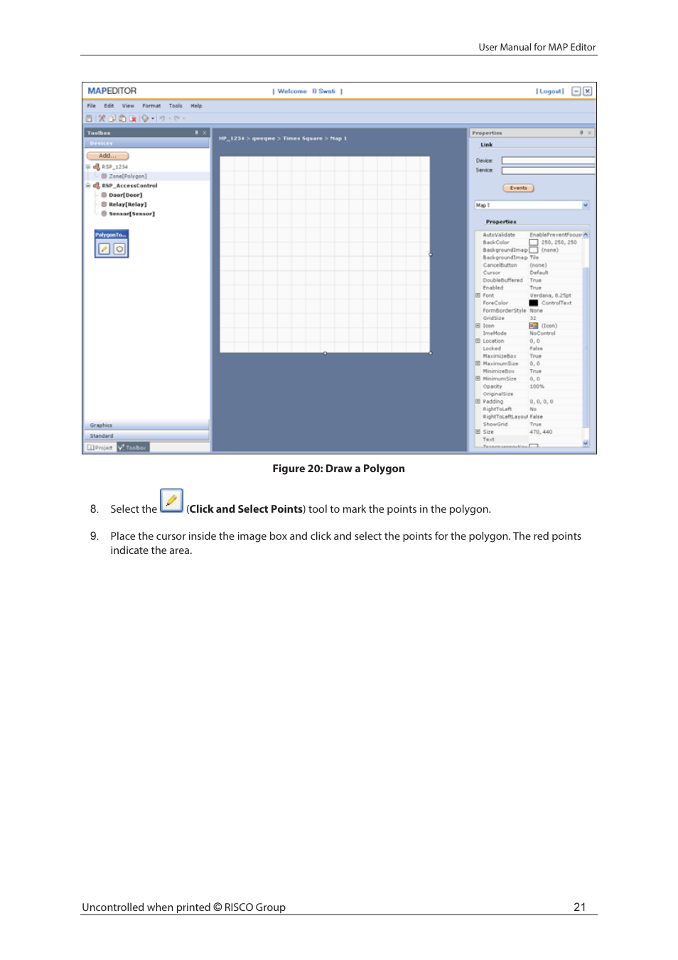 RISCO Group axesplus® MAP Editor User Manual | Page 29 / 68