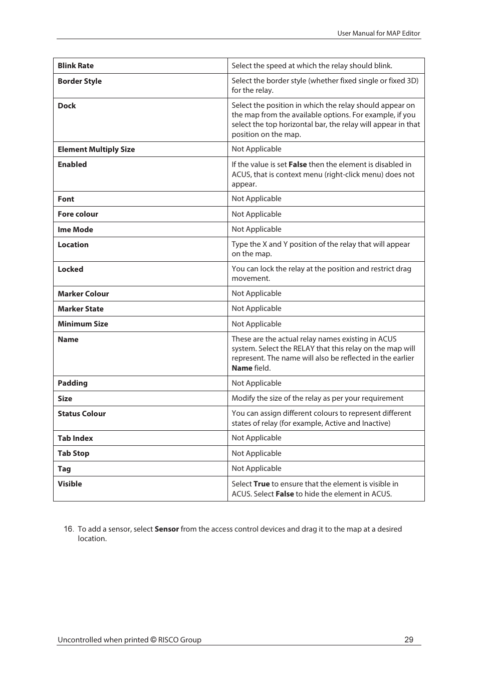 RISCO Group axesplus® MAP Editor User Manual | Page 37 / 68