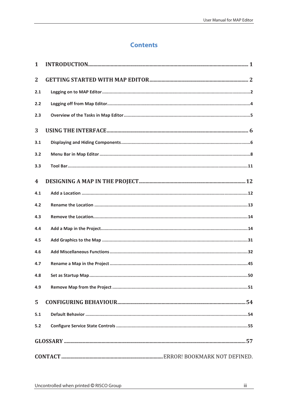 RISCO Group axesplus® MAP Editor User Manual | Page 4 / 68