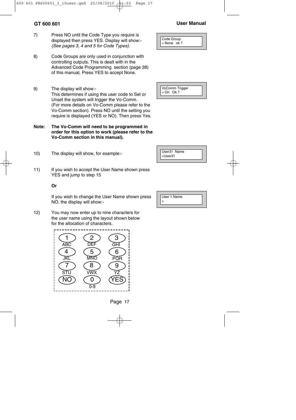 RISCO Group GT 600 User Manual | Page 18 / 56