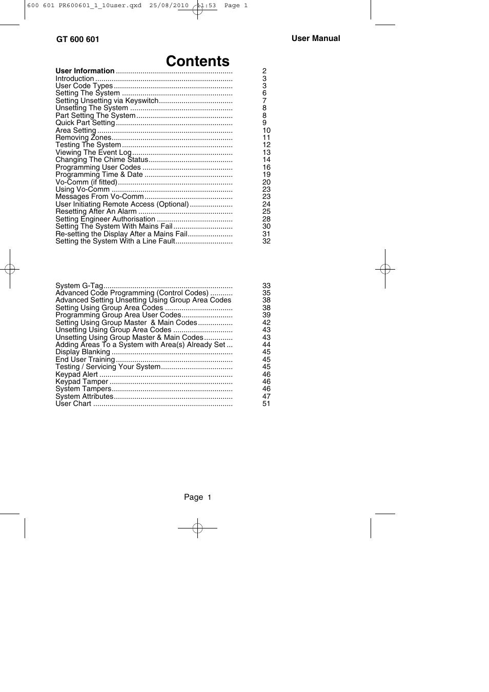 RISCO Group GT 600 User Manual | Page 2 / 56
