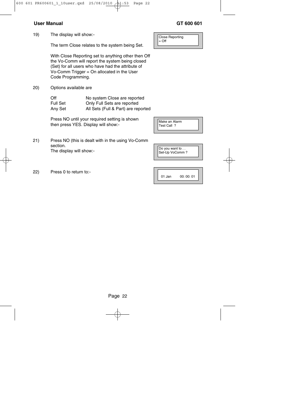 RISCO Group GT 600 User Manual | Page 23 / 56