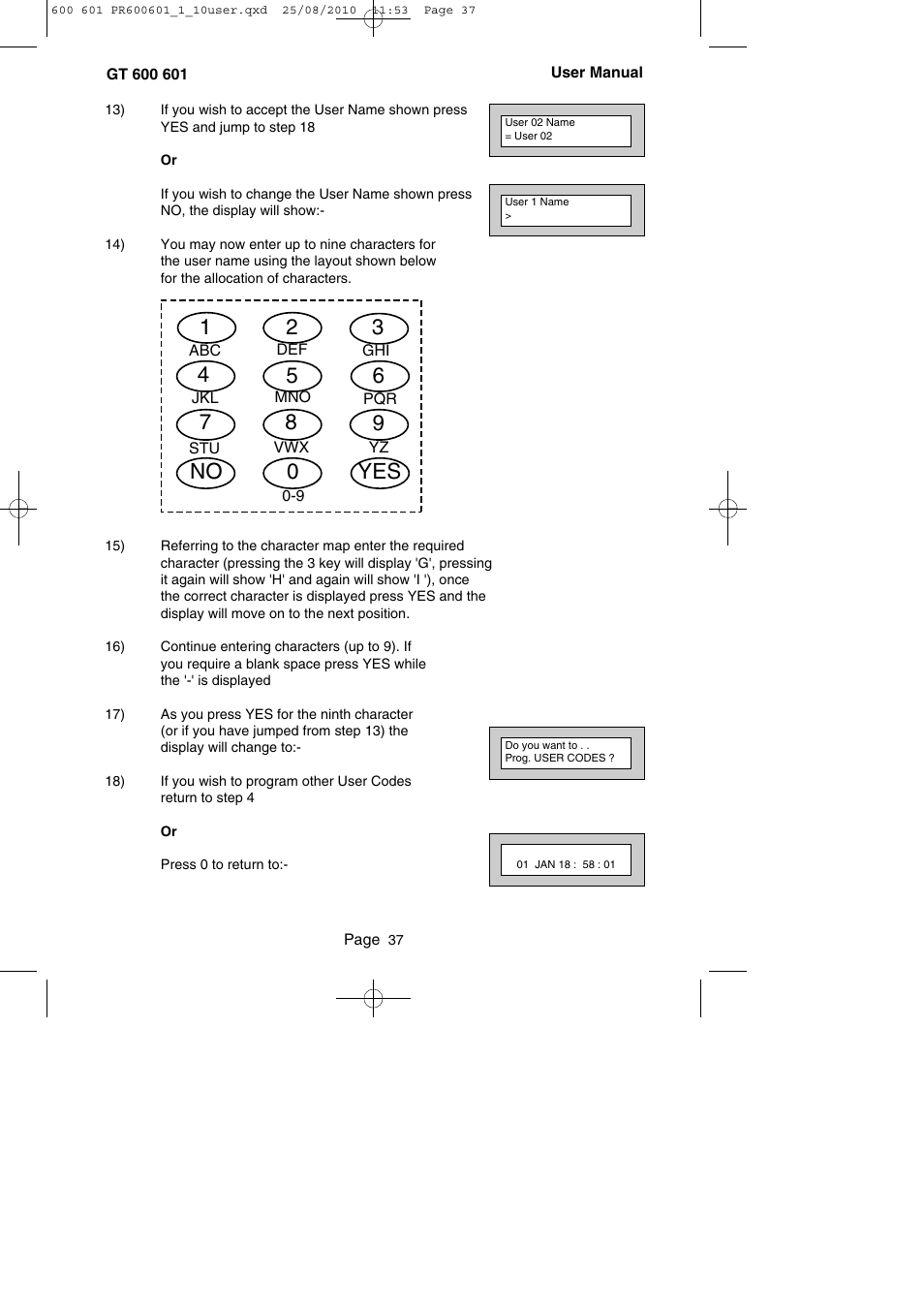 RISCO Group GT 600 User Manual | Page 38 / 56