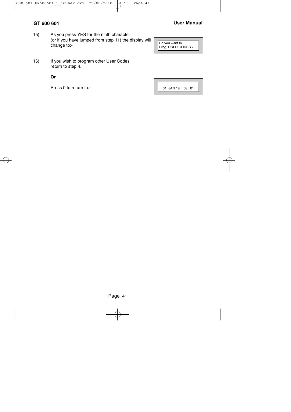 RISCO Group GT 600 User Manual | Page 42 / 56