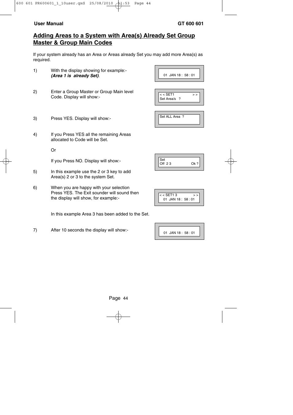 RISCO Group GT 600 User Manual | Page 45 / 56