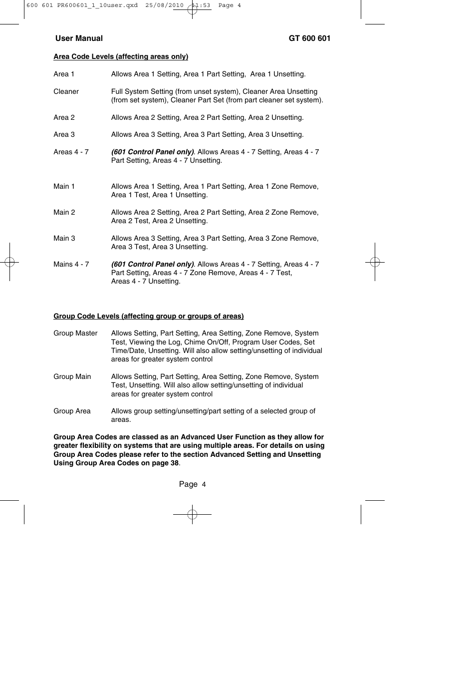 RISCO Group GT 600 User Manual | Page 5 / 56