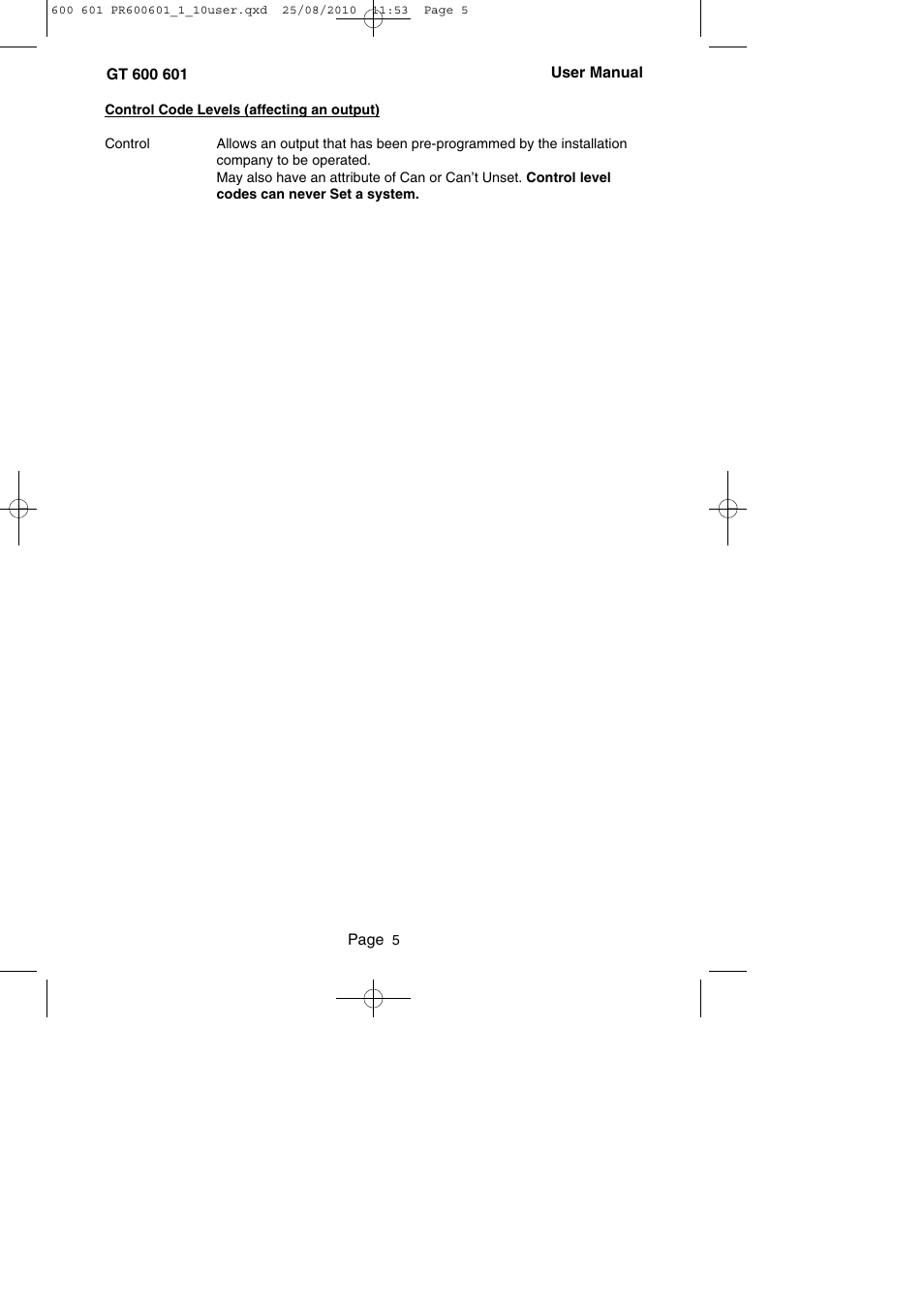 RISCO Group GT 600 User Manual | Page 6 / 56