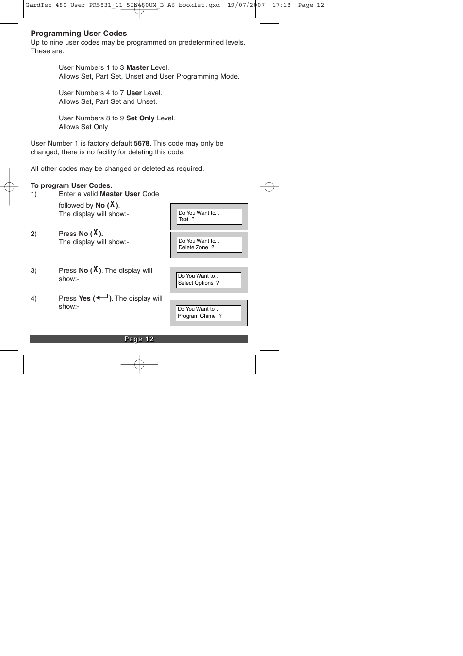 RISCO Group GT480 User Manual | Page 14 / 29