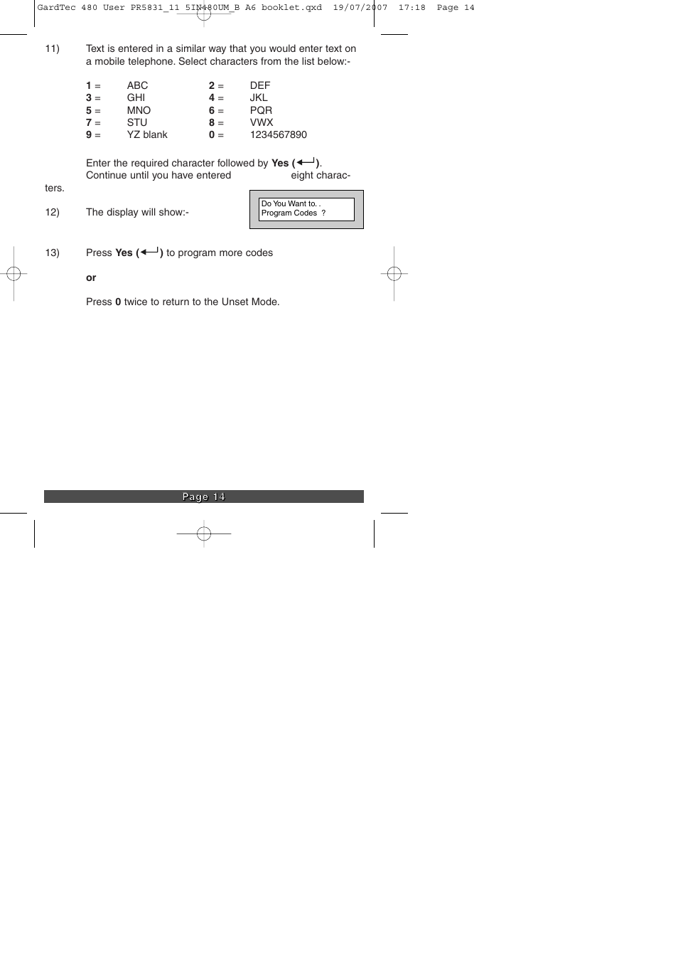 RISCO Group GT480 User Manual | Page 16 / 29