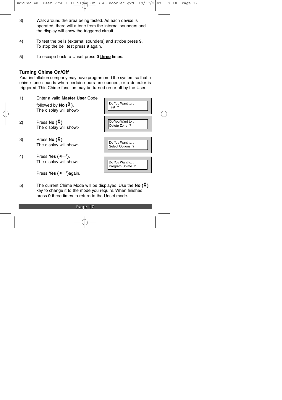 RISCO Group GT480 User Manual | Page 19 / 29