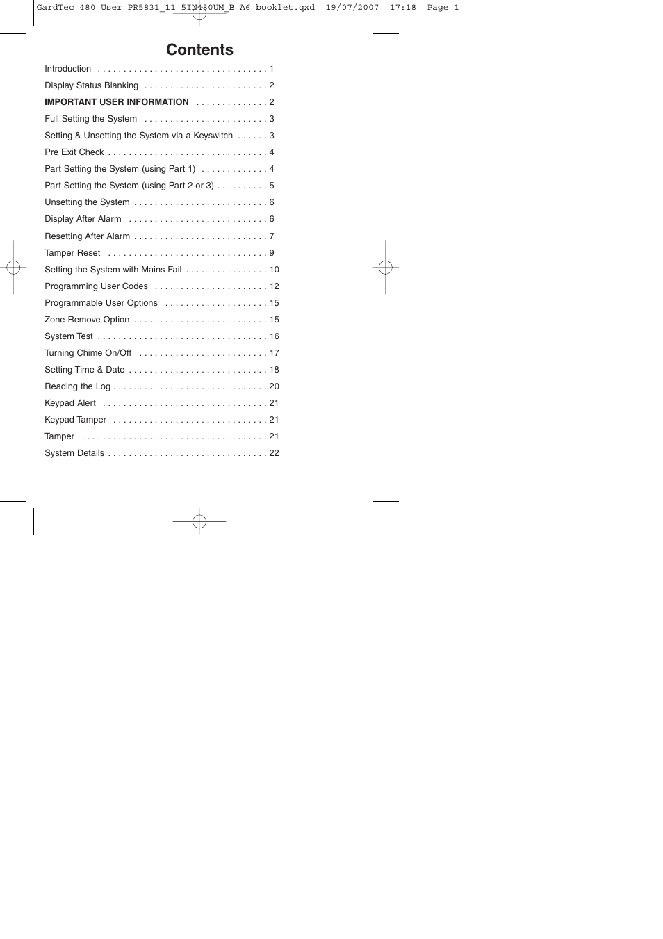 RISCO Group GT480 User Manual | Page 2 / 29