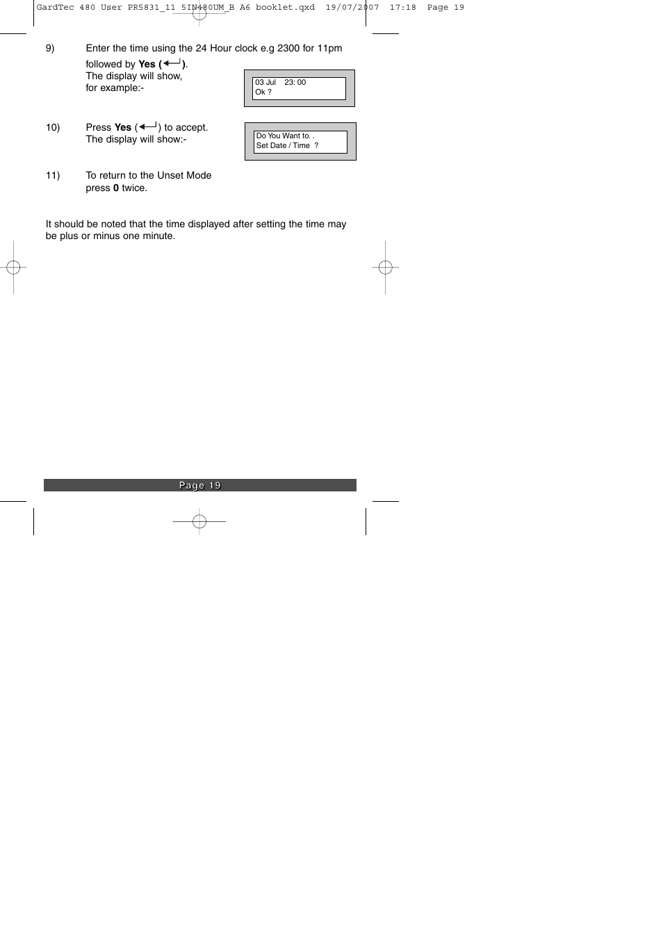 RISCO Group GT480 User Manual | Page 21 / 29