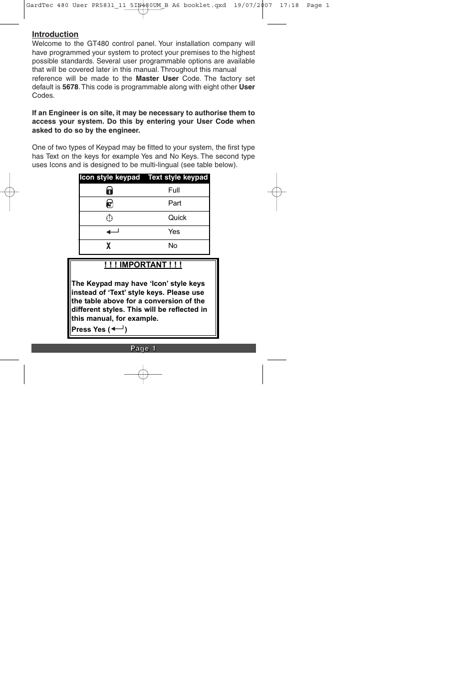RISCO Group GT480 User Manual | Page 3 / 29