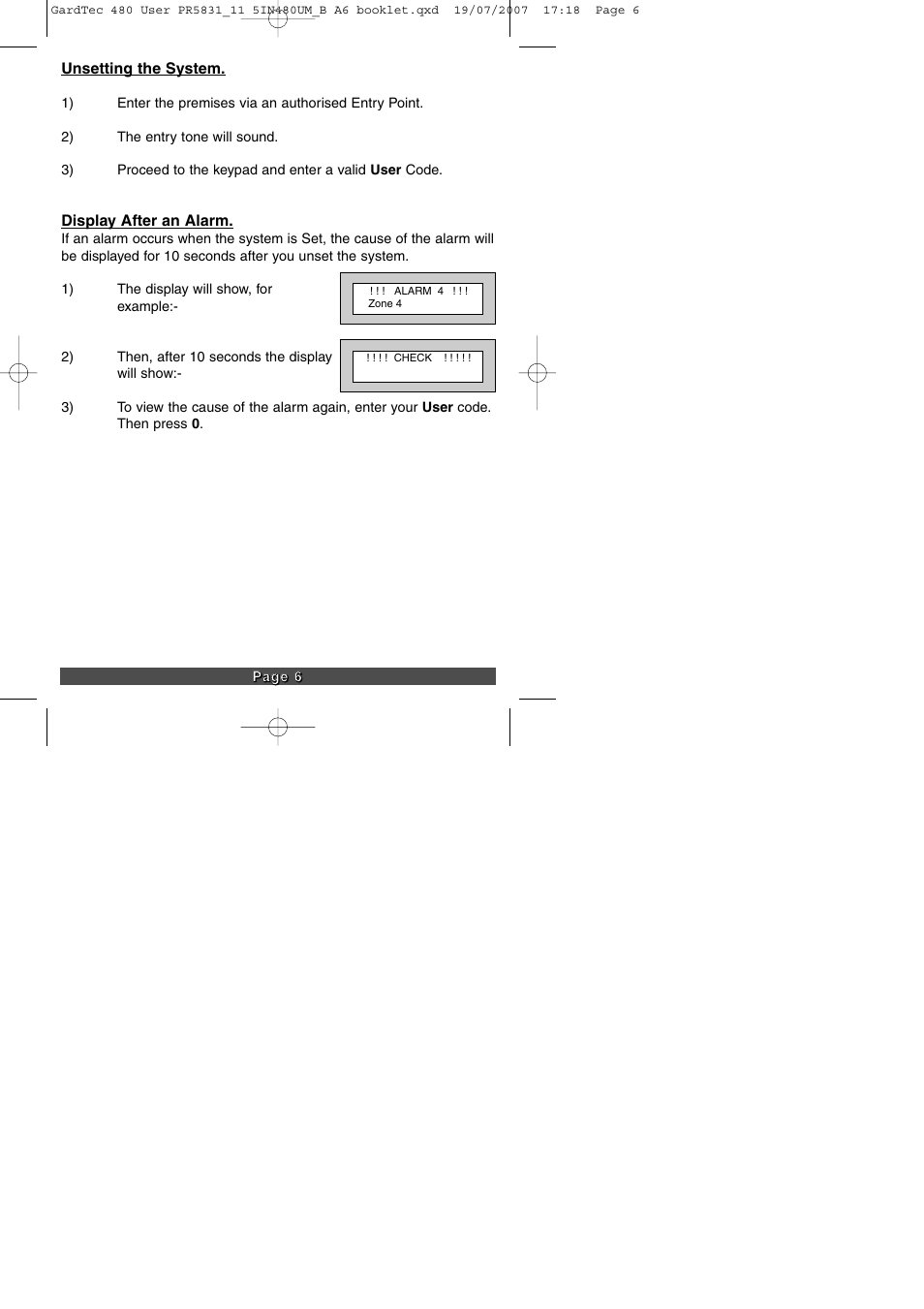 RISCO Group GT480 User Manual | Page 8 / 29