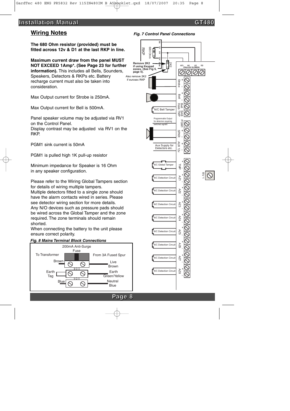 RISCO Group GT480 User Manual | Page 11 / 28