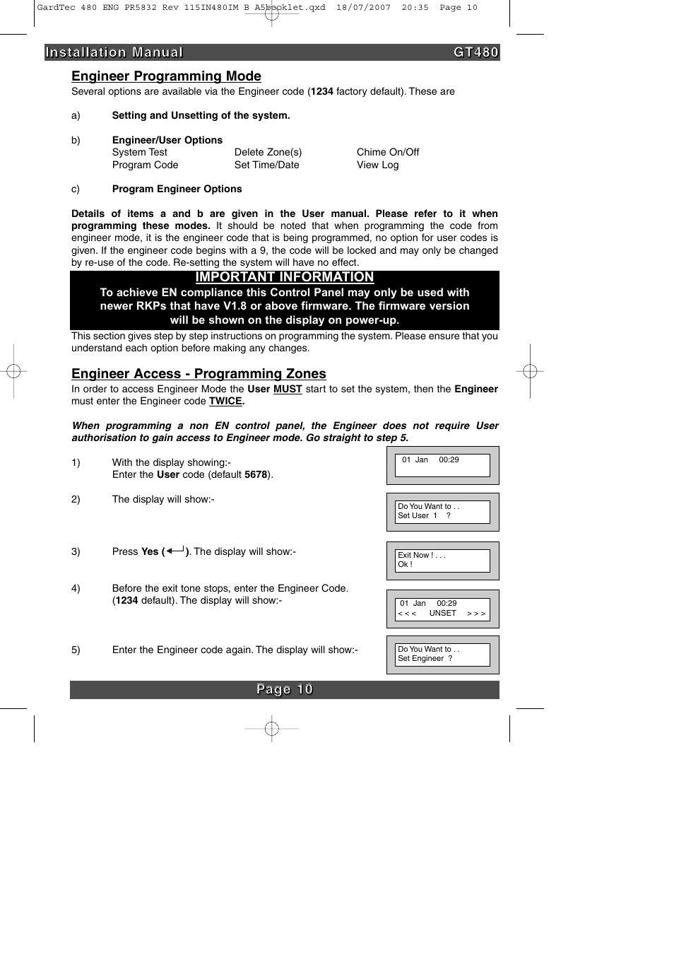 RISCO Group GT480 User Manual | Page 13 / 28