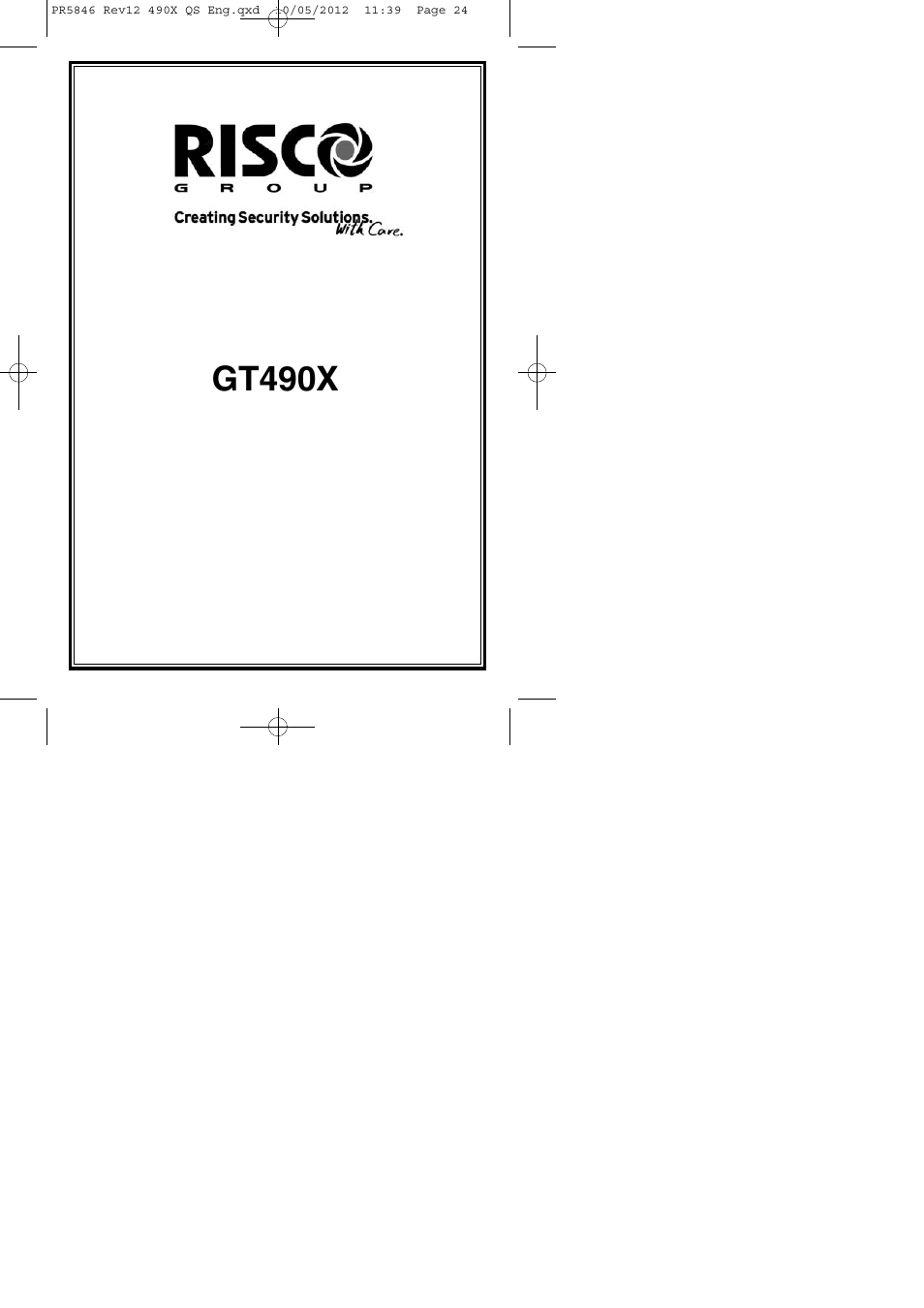 Gt490x | RISCO Group GT490X User Manual | Page 24 / 24