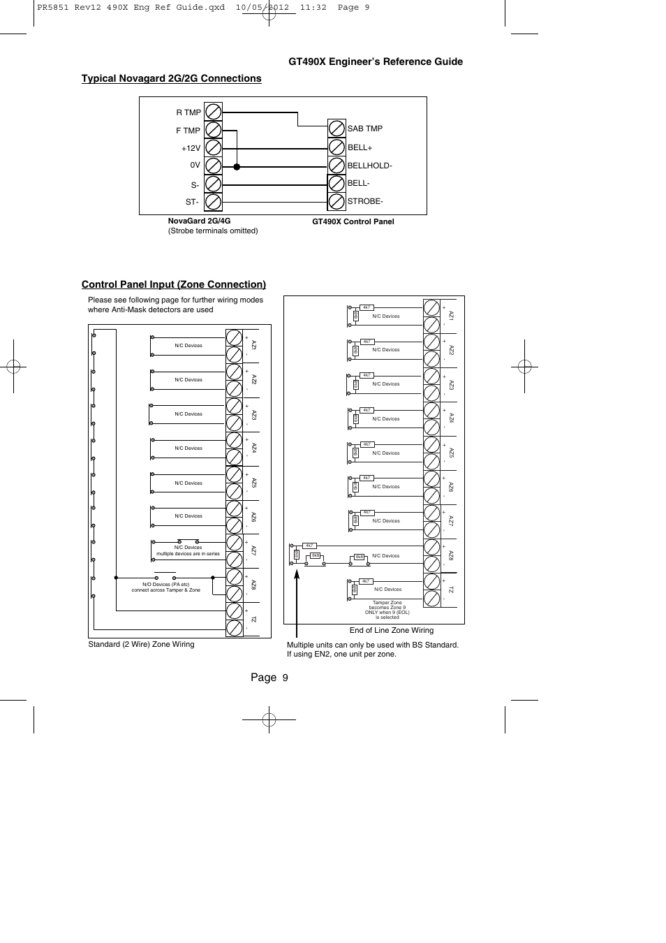 Page, 9gt490x engineer’s reference guide | RISCO Group Gardtec 490X User Manual | Page 10 / 108