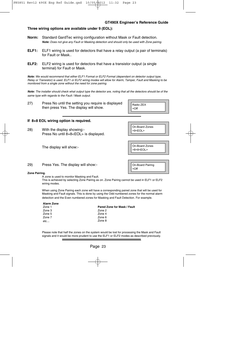 Page | RISCO Group Gardtec 490X User Manual | Page 24 / 108