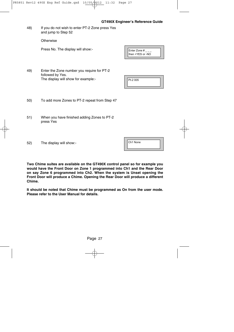 RISCO Group Gardtec 490X User Manual | Page 28 / 108