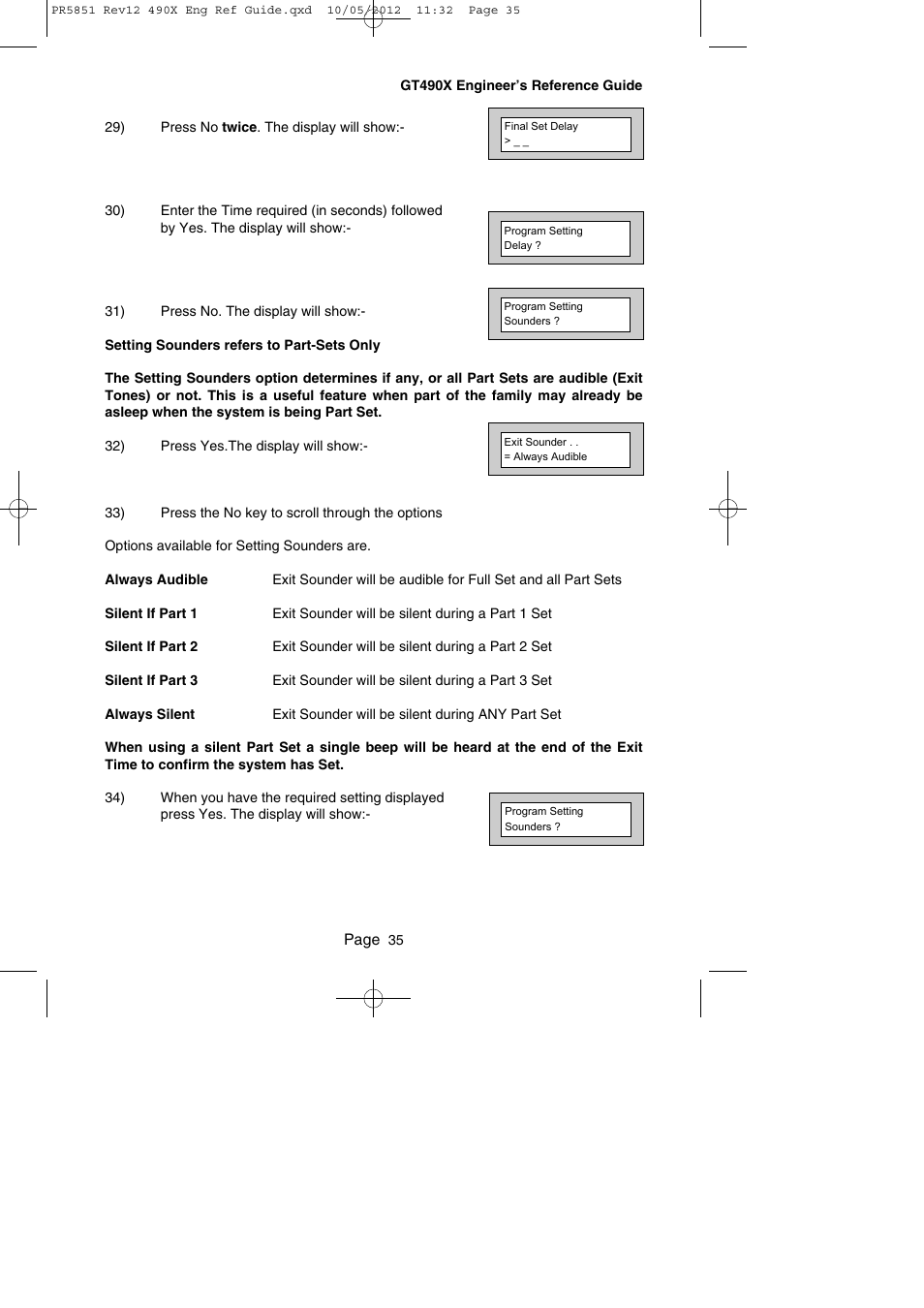 RISCO Group Gardtec 490X User Manual | Page 36 / 108