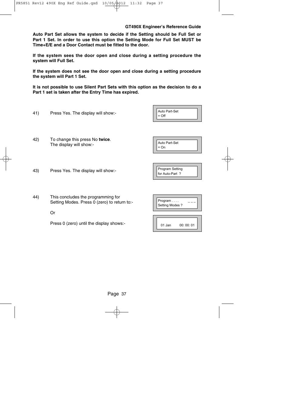 RISCO Group Gardtec 490X User Manual | Page 38 / 108