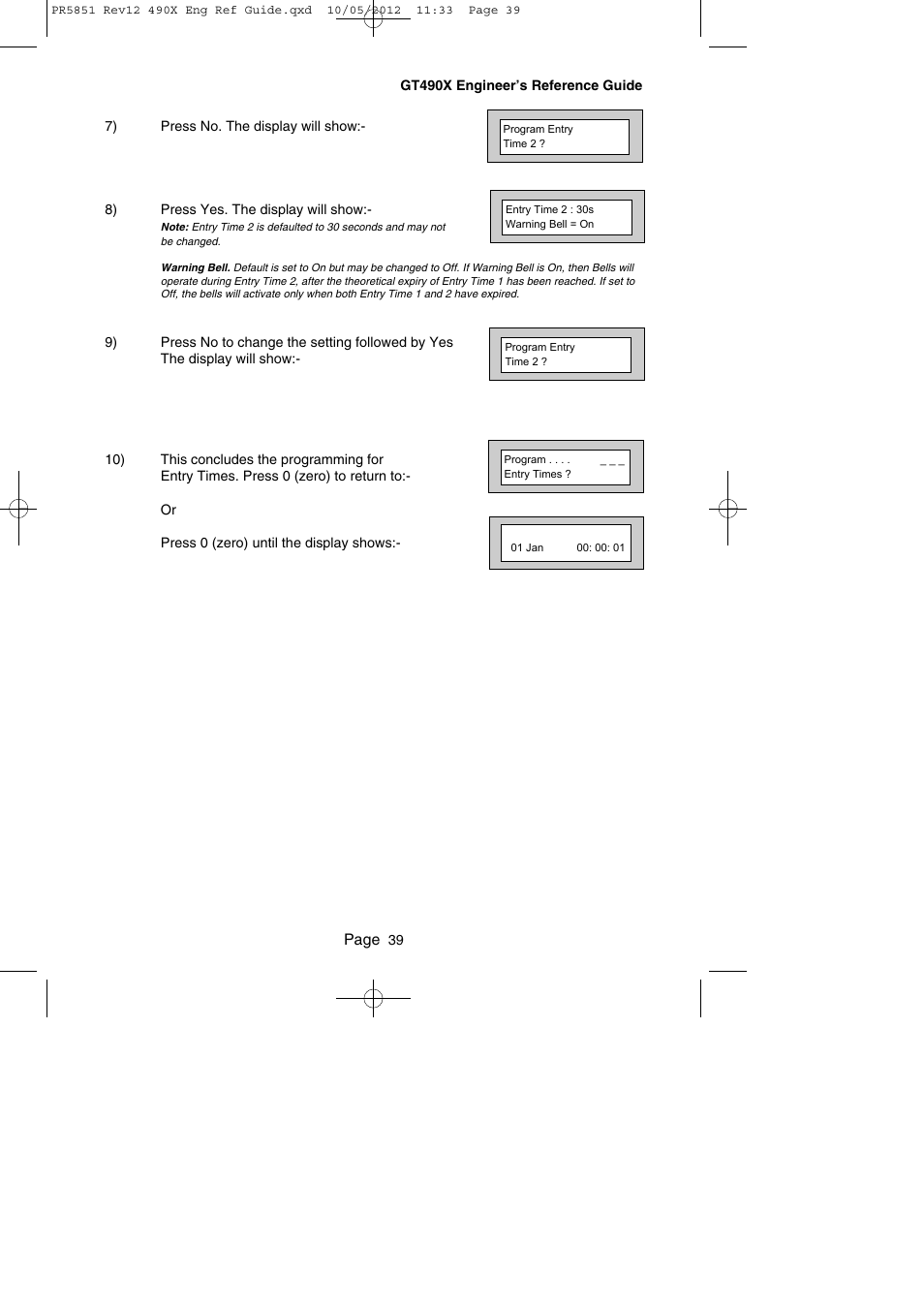 Page | RISCO Group Gardtec 490X User Manual | Page 40 / 108