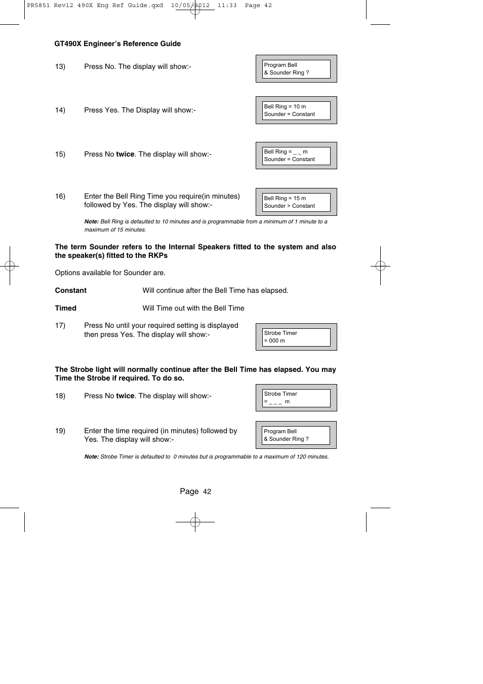 RISCO Group Gardtec 490X User Manual | Page 43 / 108