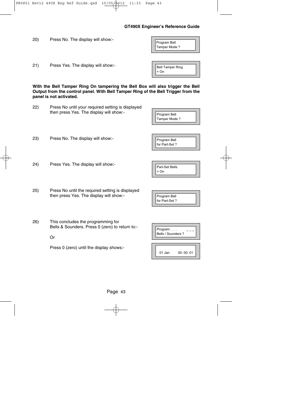 RISCO Group Gardtec 490X User Manual | Page 44 / 108