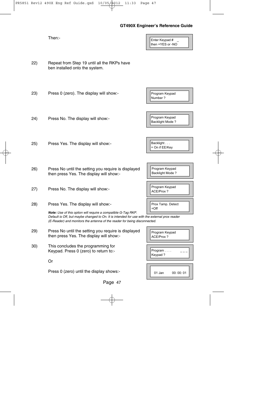Page | RISCO Group Gardtec 490X User Manual | Page 48 / 108