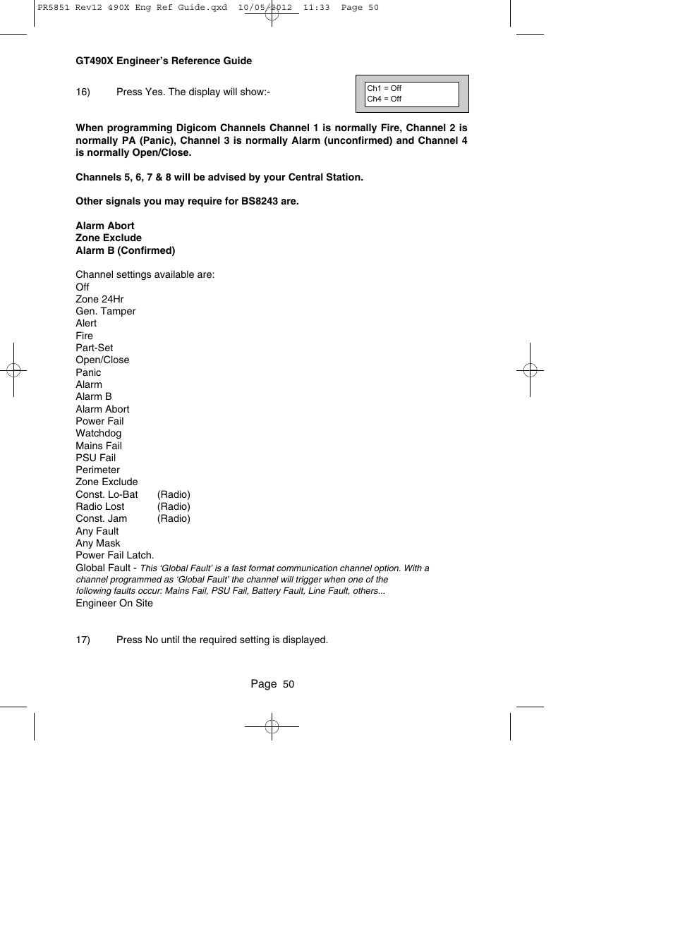 RISCO Group Gardtec 490X User Manual | Page 51 / 108