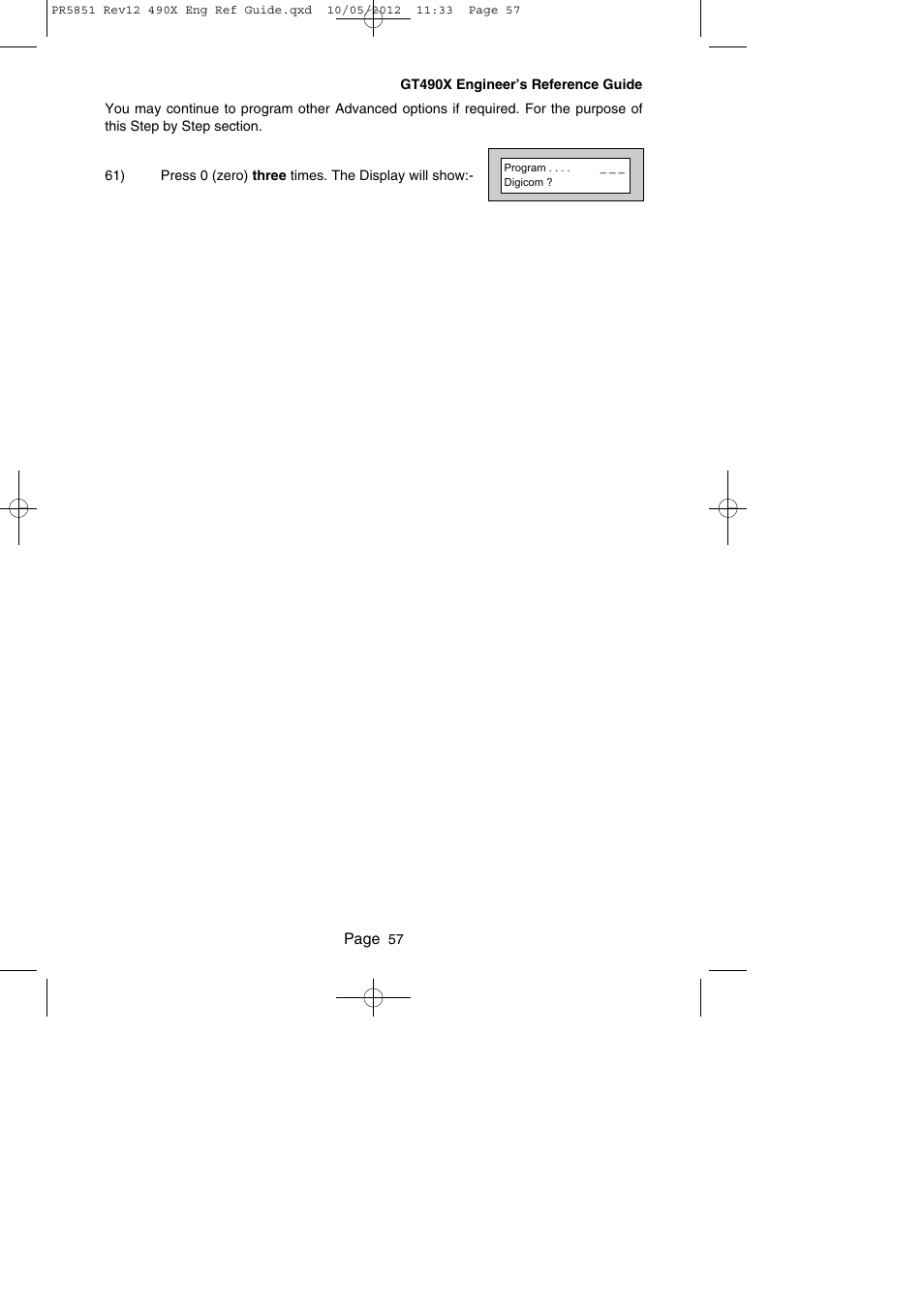 RISCO Group Gardtec 490X User Manual | Page 58 / 108