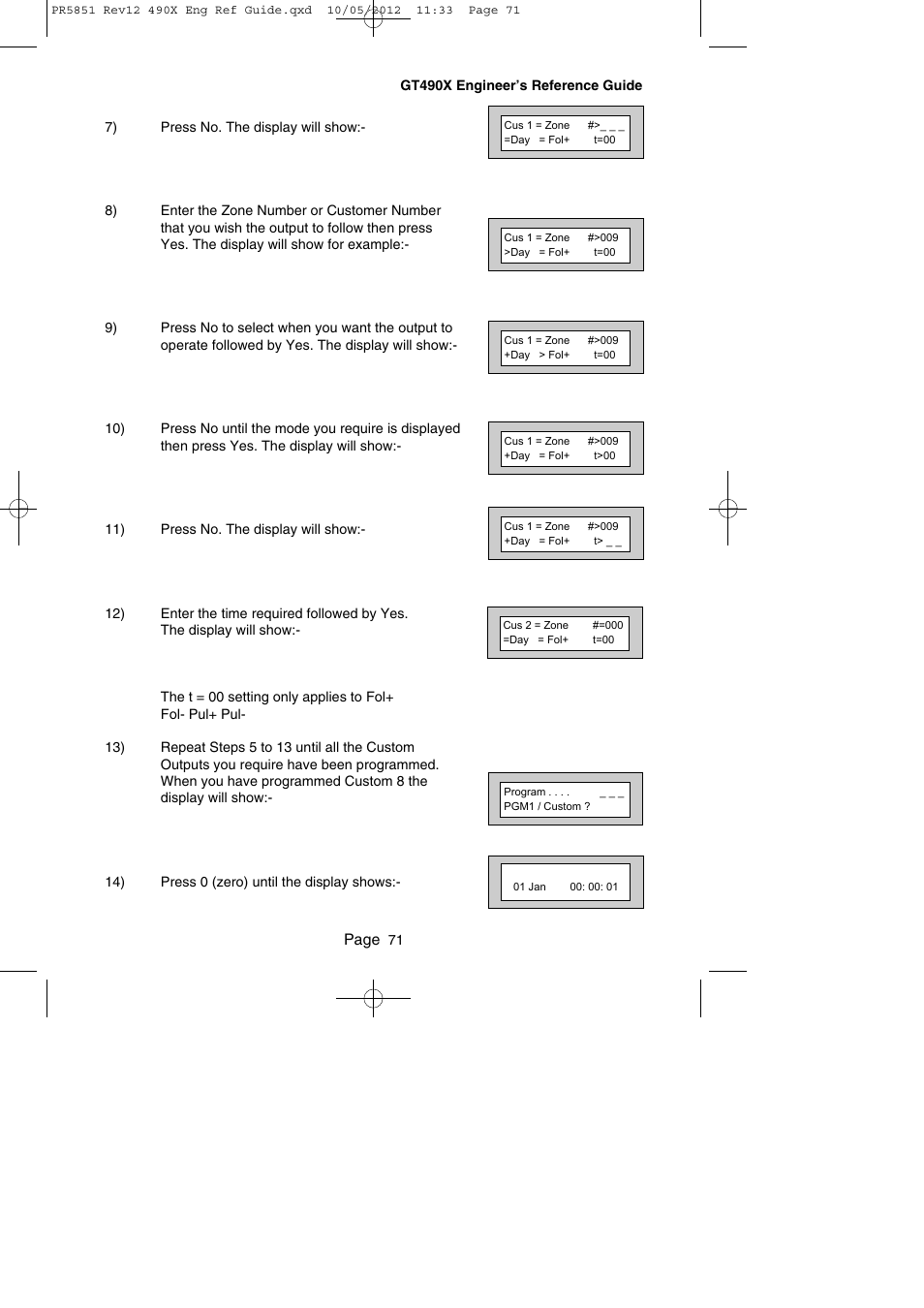 RISCO Group Gardtec 490X User Manual | Page 72 / 108