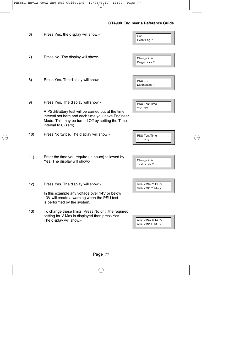 RISCO Group Gardtec 490X User Manual | Page 78 / 108