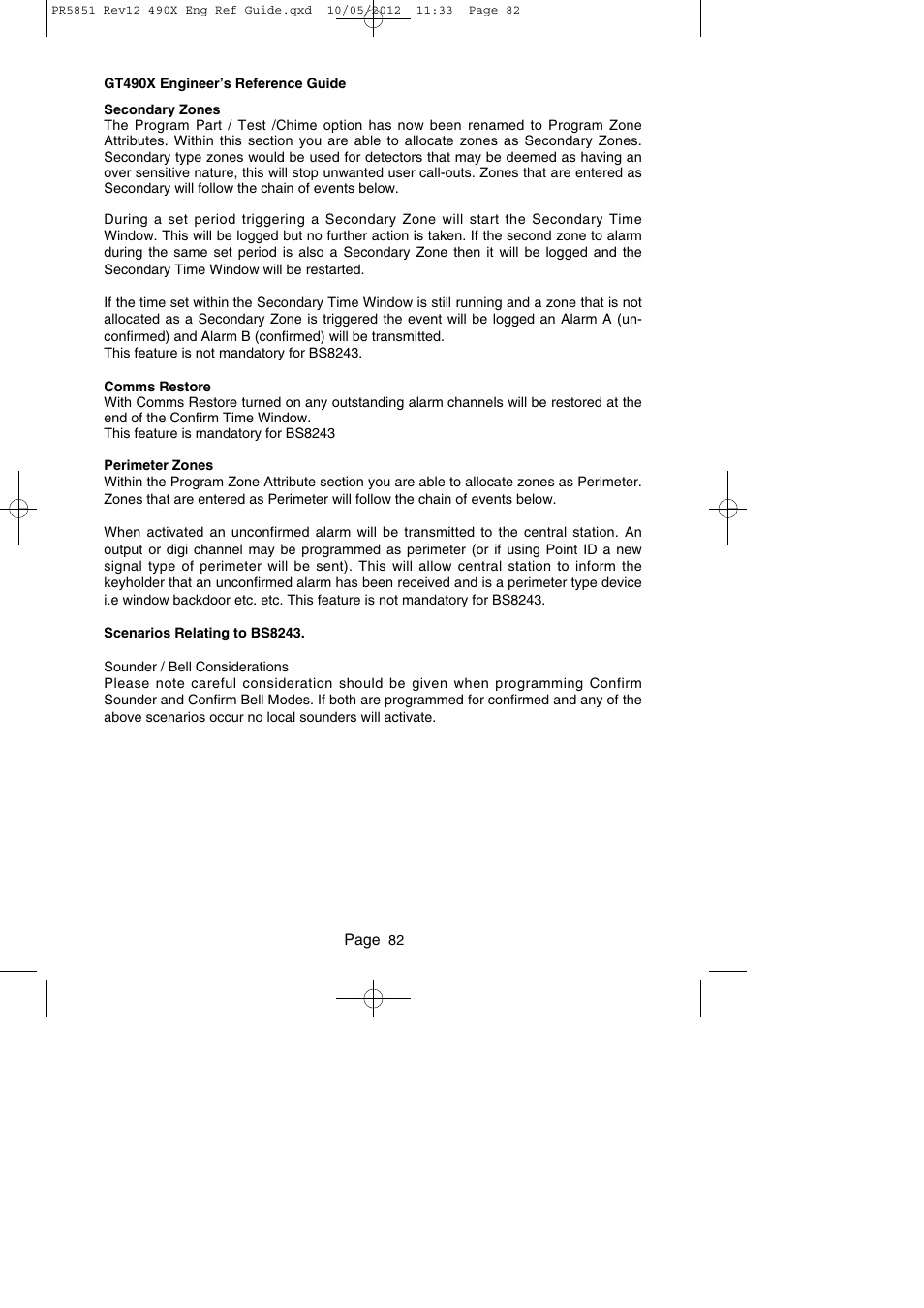 RISCO Group Gardtec 490X User Manual | Page 83 / 108