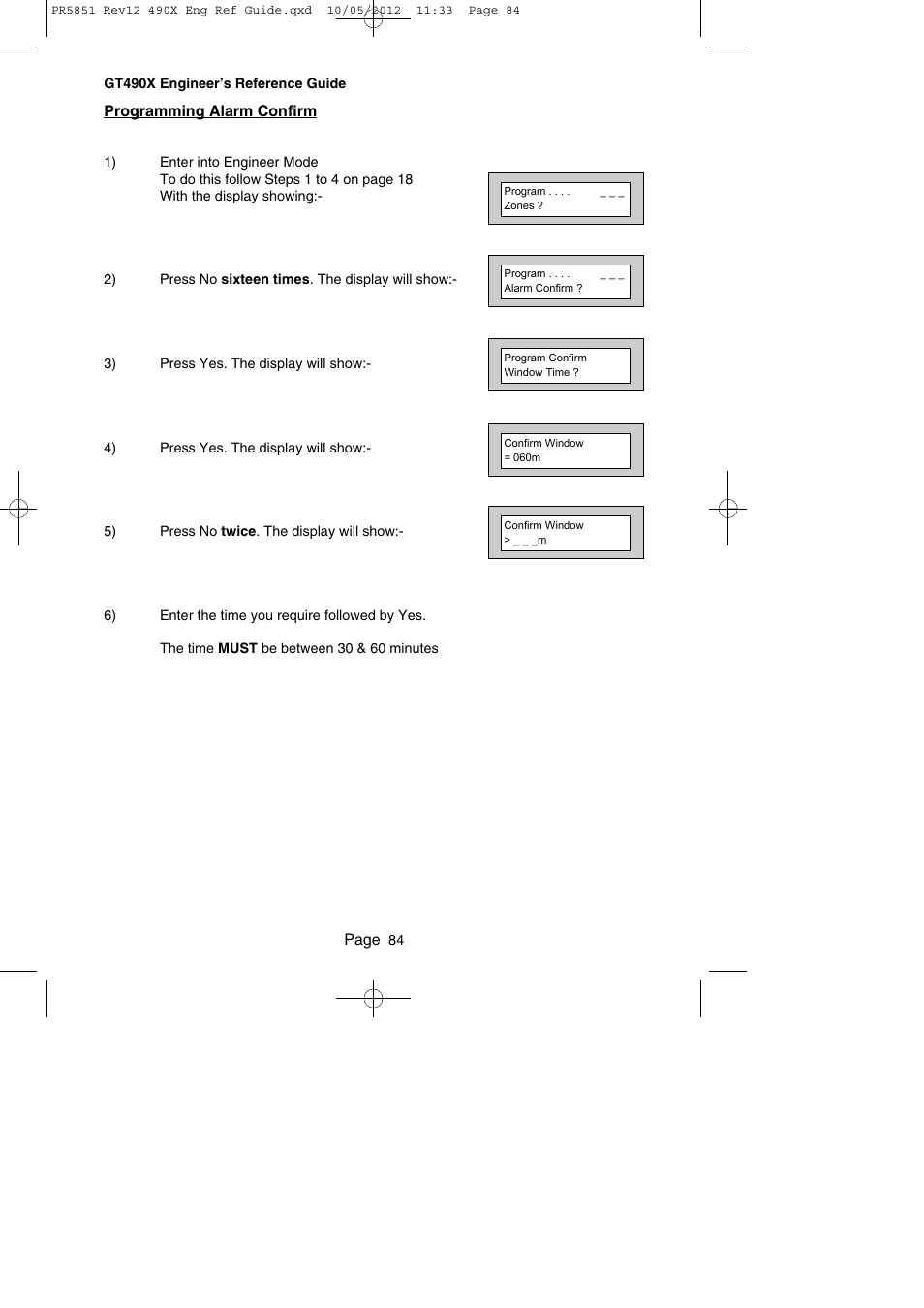 RISCO Group Gardtec 490X User Manual | Page 85 / 108