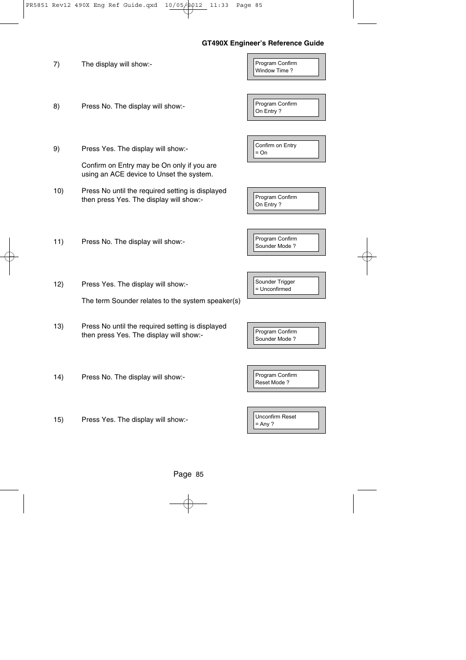 RISCO Group Gardtec 490X User Manual | Page 86 / 108