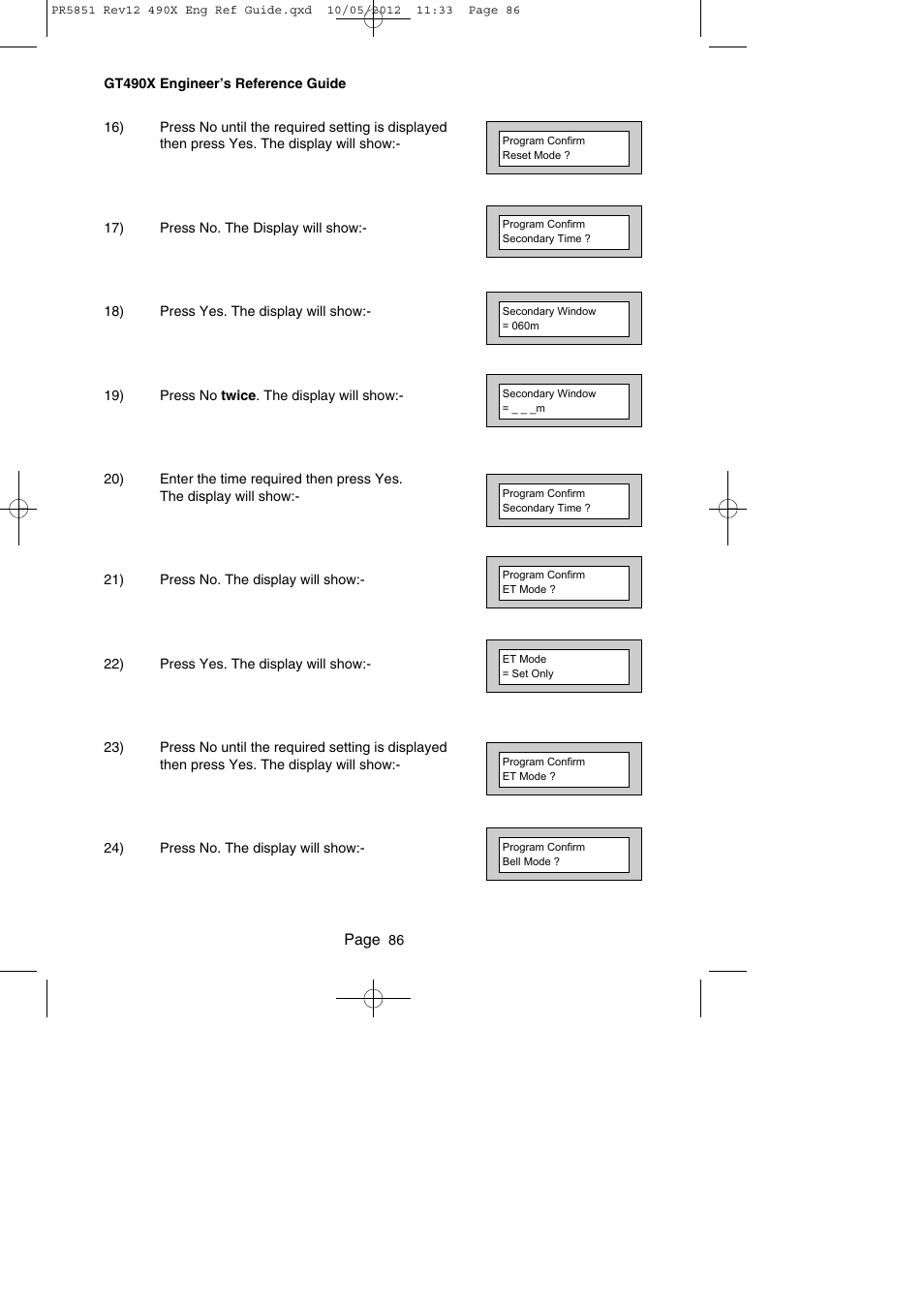 Page | RISCO Group Gardtec 490X User Manual | Page 87 / 108