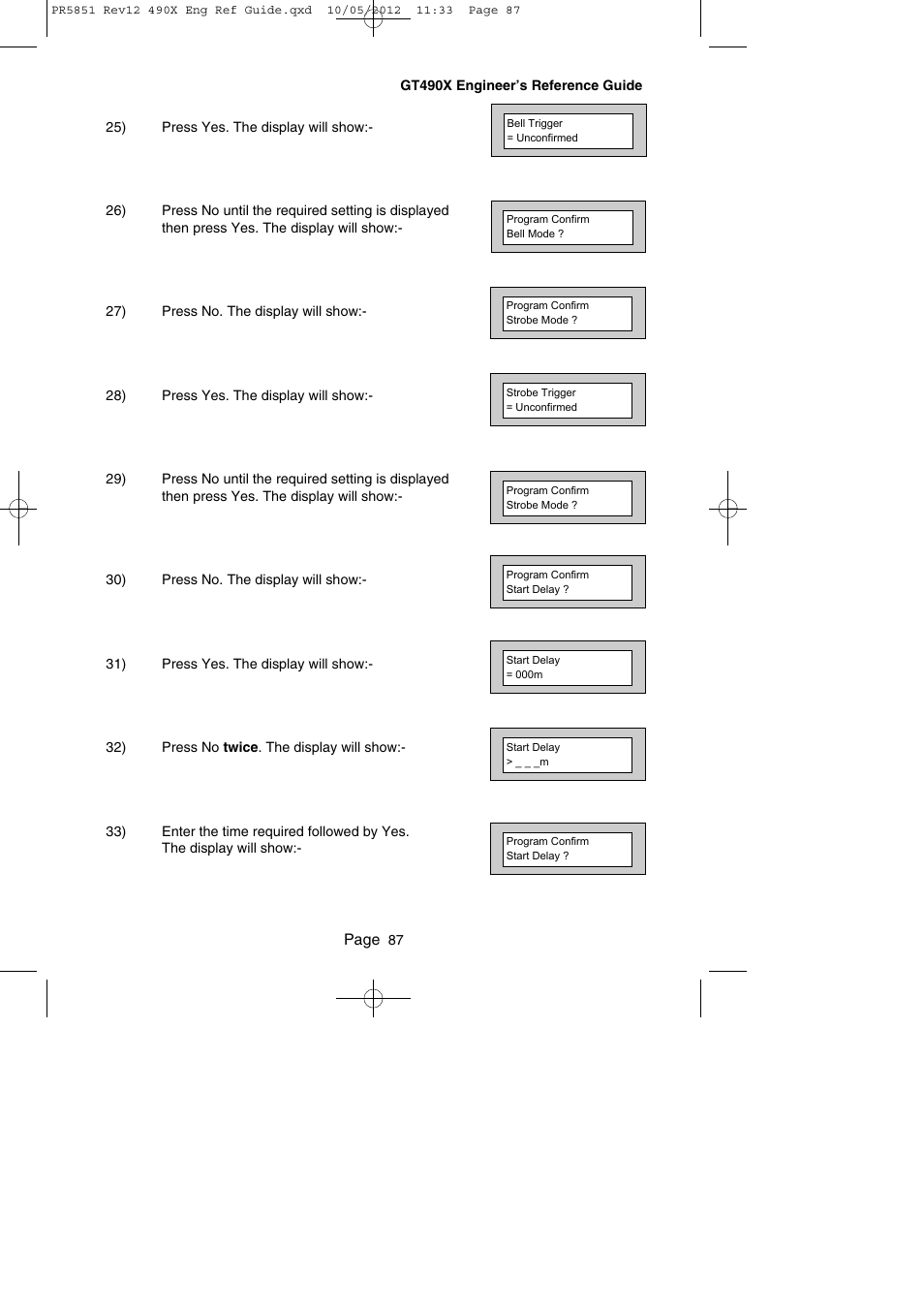 Page | RISCO Group Gardtec 490X User Manual | Page 88 / 108