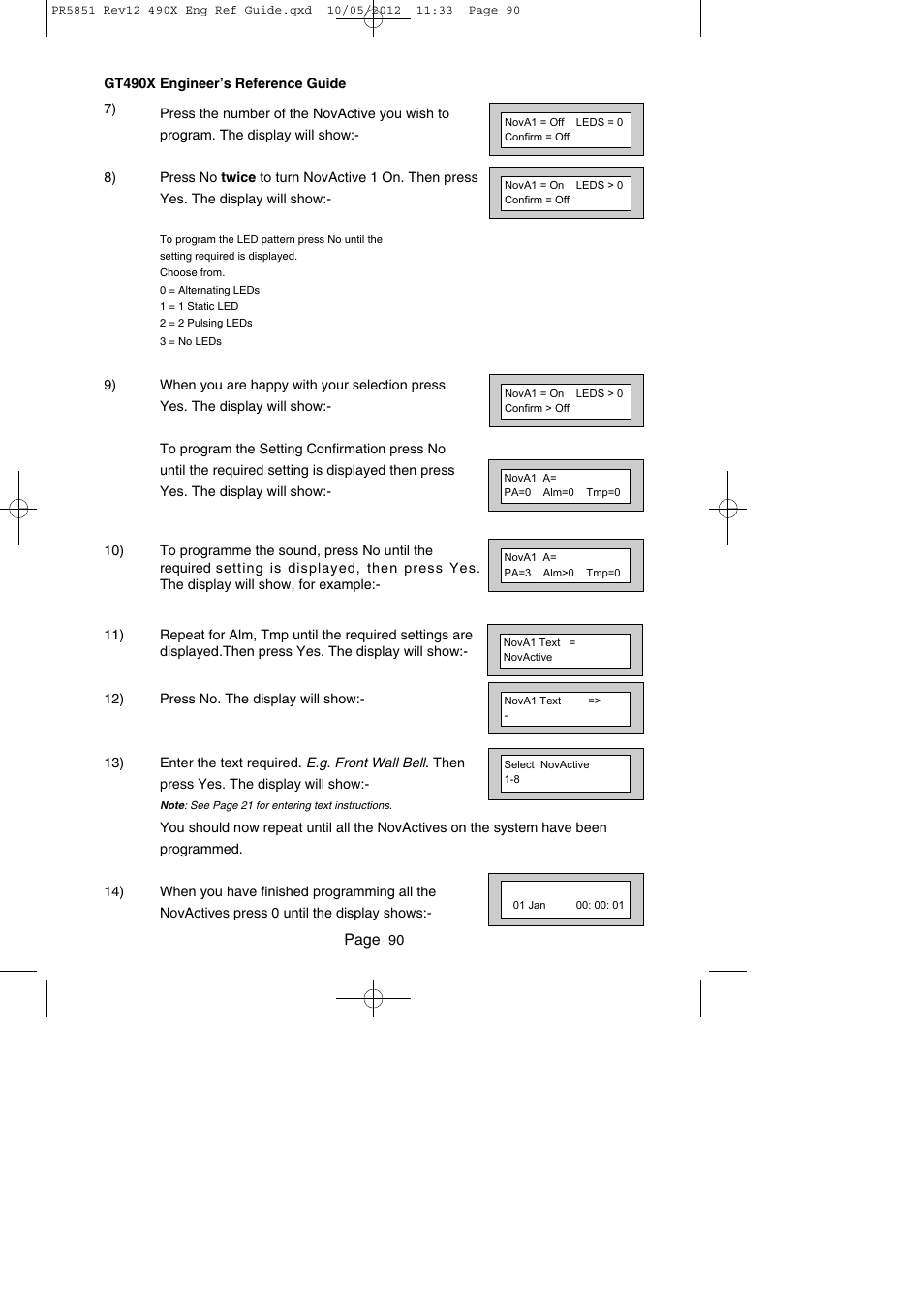 Page | RISCO Group Gardtec 490X User Manual | Page 91 / 108